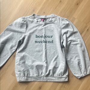 Vince Camuto Gray Bonjour Weekend Pullover